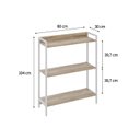 Ver imagem 4 de Estante de Livros Industrial 80CMX104CM 3 Prateleiras Active Yescasa Marrom