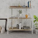 Ver imagem 1 de Estante de Livros Industrial 80CMX104CM 3 Prateleiras Active Yescasa Marrom