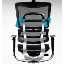 Cadeira Ergonômica Presidente Tecido Mash Estrutura Alumínio com Suporte de Pernas - Ergohaus - 6