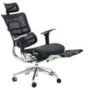 Ver imagem 5 de Cadeira Ergonômica Presidente Tecido Mash Estrutura Alumínio com Suporte de Pernas - Ergohaus