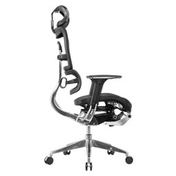 Cadeira Ergonômica Presidente Tecido Mash Estrutura Alumínio com Suporte de Pernas - Ergohaus - 2