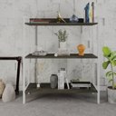 Ver imagem 1 de Estante de Livros Industrial 80CMX104CM 3 Prateleiras Active Yescasa Marrom