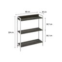 Ver imagem 4 de Estante de Livros Industrial 80CMX104CM 3 Prateleiras Active Yescasa Marrom