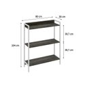 Ver imagem 4 de Estante para Livros Industrial 3 Prateleiras 104cmx80cm Active Yescasa