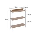 Ver imagem 4 de Estante de Livros Industrial 80CMX104CM 3 Prateleiras Active Yescasa Marrom