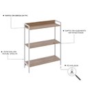 Ver imagem 5 de Estante de Livros Industrial 80CMX104CM 3 Prateleiras Active Yescasa Marrom