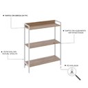Ver imagem 5 de Estante para Livros Industrial 3 Prateleiras 104cmx80cm Active Yescasa
