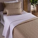 Ver imagem 2 de Kit Cobre Leito Solteiro Bordado Urbany Hipercal 400 Fios Cáqui