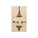 Ver imagem 2 de Lustre De Mosaico Turco Autêntico - Blue&White Love XD7001