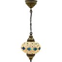 Ver imagem 1 de Lustre De Mosaico Turco Autêntico - Blue&White Love XD7001