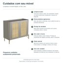 Ver imagem 5 de Buffet Bend 99 cm Porta Sextavada Incolar Grigio com Pé Dourado