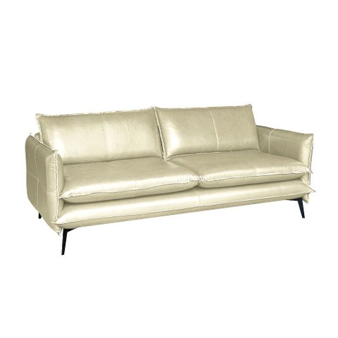 Sofá Decorativo Sala de Estar América 4 Lugares 260cm Couro Tiza - Mozzelar