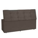 Ver imagem 5 de Kit Cabeceira e Calçadeira Baú Casal 1,40m Roma Suede Marrom - Pallazio
