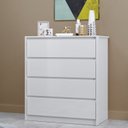 Ver imagem 1 de Cômoda 4 Gavetas em MDP 89x92cm Carla Branco