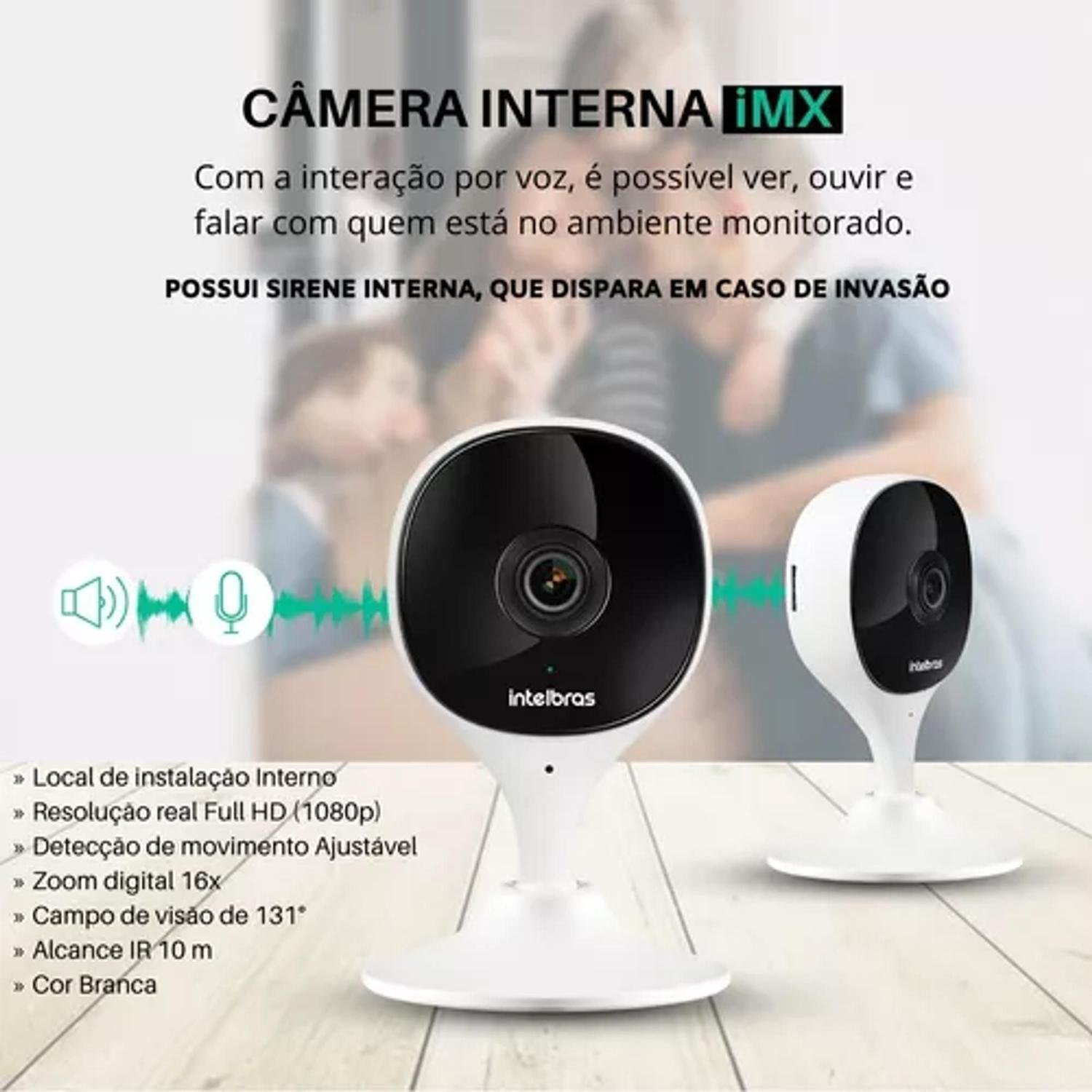 Kit 6 Câmera de Segurança Wifi Imx Intelbras + Cartão 64gb - 3