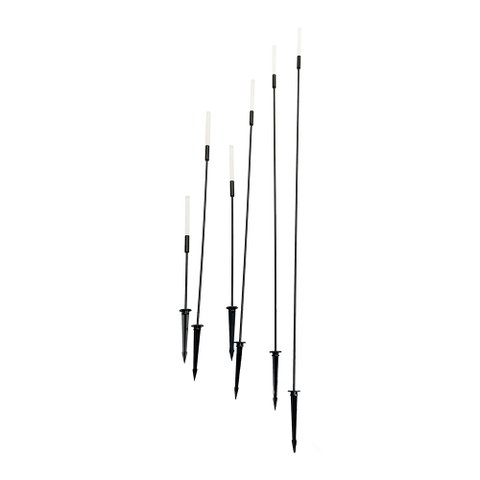Luminária de Jardim Nordecor Spiz 6615 Led Bivolt Preto 3000k Luz Amarela