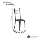 Ver imagem 3 de Kit 4 Cadeiras de Jantar Aço Dany