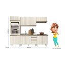 Ver imagem 3 de Cozinha Completa Modulada Torre Quente 5 Peças 100% MDF Angela Branco/Bianco Tok