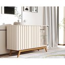 Ver imagem 1 de Buffet Ripado Açaí de 3 Portas e Pés em Madeira Maciça