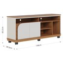 Ver imagem 4 de Rack Bancada Ambiente Jurerê 1.5 Freijó Off White Matte – Colibri