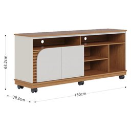 Rack Bancada Ambiente Jurerê 1.5 Freijó Off White Matte – Colibri - 4