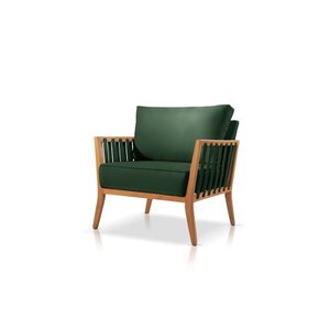Poltrona Decorativa Sala Estar Safira Veludo Verde 11 Mk