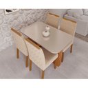 Ver imagem 2 de Sala de Jantar Louise 130cm com 4 Cadeiras Paola Wood