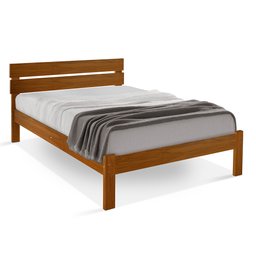 Cama Turca com Cabeceira Casal Madeira Maciça Castanho - 3