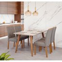 Ver imagem 1 de Sala de Jantar Adele 130cm com 4 Cadeiras Fernanda