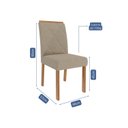 Ver mais imagens de Conjunto Sala de Jantar 6 lugares Oval Tampo de Vidro/MDF Ester Cadeiras Fernanda Wood