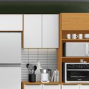 Ver imagem 5 de Armário Aéreo 70 Cm 2 Portas 100% Mdf Luna Cinamomo/branco