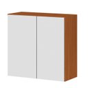 Ver imagem 1 de Armário Aéreo 70 Cm 2 Portas 100% Mdf Luna Cinamomo/branco