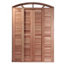 Ver imagem 1 de Porta Balcão de Correr de Madeira Itaúba Veneziana em Arco Bat.14 Cm- 2.35 (a) X 1.70 (l)