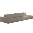 Ver imagem 1 de Sofá Ilha Modular com Puff para Sala Living 392cm Georgia K04 Bouclê Bege Escuro - Mpozenato