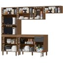 Ver imagem 3 de Armario de Cozinha Pop 2 Fornos com 12 Portas e 1 Gaveta Freijo/chumbo/freijo