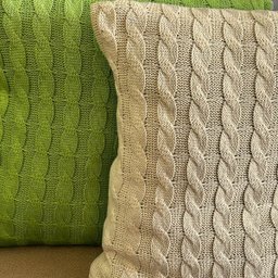 Capa de Almofada Decorativa 45x45 Tricot Bege - 7