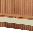 Ver imagem 4 de Painel Ripado para Tv 65 Pol com Led 2 Gavetas 223cm Baraka D03 Freijó Off White - Lyam Decor