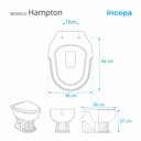 Ver imagem 4 de Assento Sanitário Termofixo Hampton Biscuit para Vaso Incepa