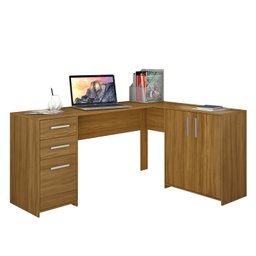 Mesa de Escritório em L 2 Gavetas 3 Portas Office Nt 2005 - 8