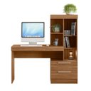Ver imagem 2 de Escrivaninha Mesa Escritório com Estante Office Nt 2010 2 Gavetas 131,5cm Freijo Trend Marrom