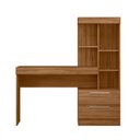 Ver imagem 5 de Escrivaninha Mesa Escritório com Estante Office Nt 2010 2 Gavetas 131,5cm Freijo Trend Marrom