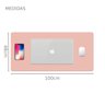 Mouse Pad 100x48cm Grande Home Office Escritorio Rosa Claro - 4