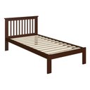 Ver imagem 4 de Cama de Solteiro de Madeira Maciça para Colchão 88x188cm Multimóveis Cr35274 Walnut