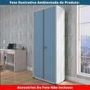 Ver imagem 3 de Armário Alto 2 Portas Pandin 80 Cm (largura) Inmetro Estrutura Aço Cinza e Portas Azul Dali C-