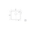 Cuba de Embutir Quadrum 45 U Tramontina 45 X 40 X 20 Cm em Aço Inox Acetinado - 3