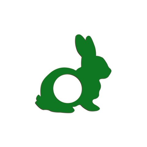Porta Guardanapo Coelho Kit 4 Peças 8cmx8cm - Cria Arte Laser Verde
