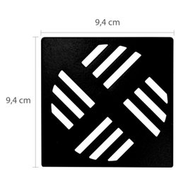 Grelha Quadrada em Alumínio 9,4x9,4cm Astra - 2