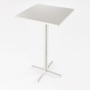 Ver imagem 2 de Mesa Alta Bar Bistrô Quadrada Madeira Industrial White Tampo Branco Conjunto de Mesas e Cadeiras