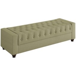 Recamier Calçadeira Bau 140 cm Pes MDF Parri Linho SL 75 Peer - 1