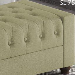 Recamier Calçadeira Bau 140 cm Pes MDF Parri Linho SL 75 Peer - 6